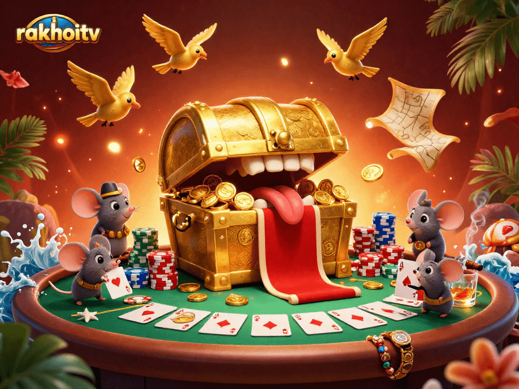 Experience thrilling gaming with rakhoitv as you unlock treasures in a vibrant poker scene.