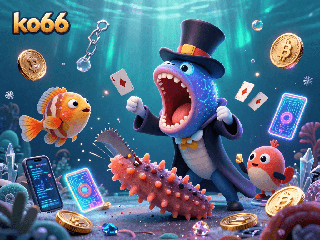 Engage with ko66's thrilling gaming experience featuring a magical underwater scene.