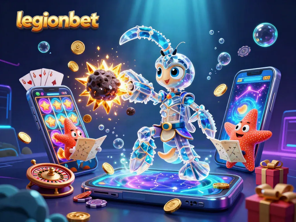 Spin to win with legionbet and enjoy vibrant casino action in this immersive 3D scene.