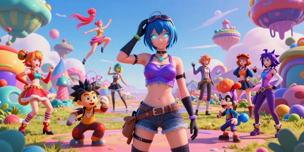 Engaging mind control hentai digital art showcasing anime characters in a vibrant fantasy landscape.