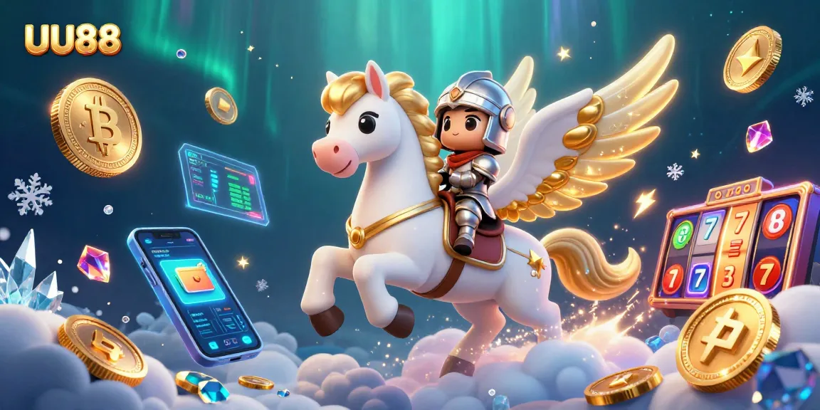 Join the excitement of UU88's casino gaming adventure with our animated characters and crypto elements.