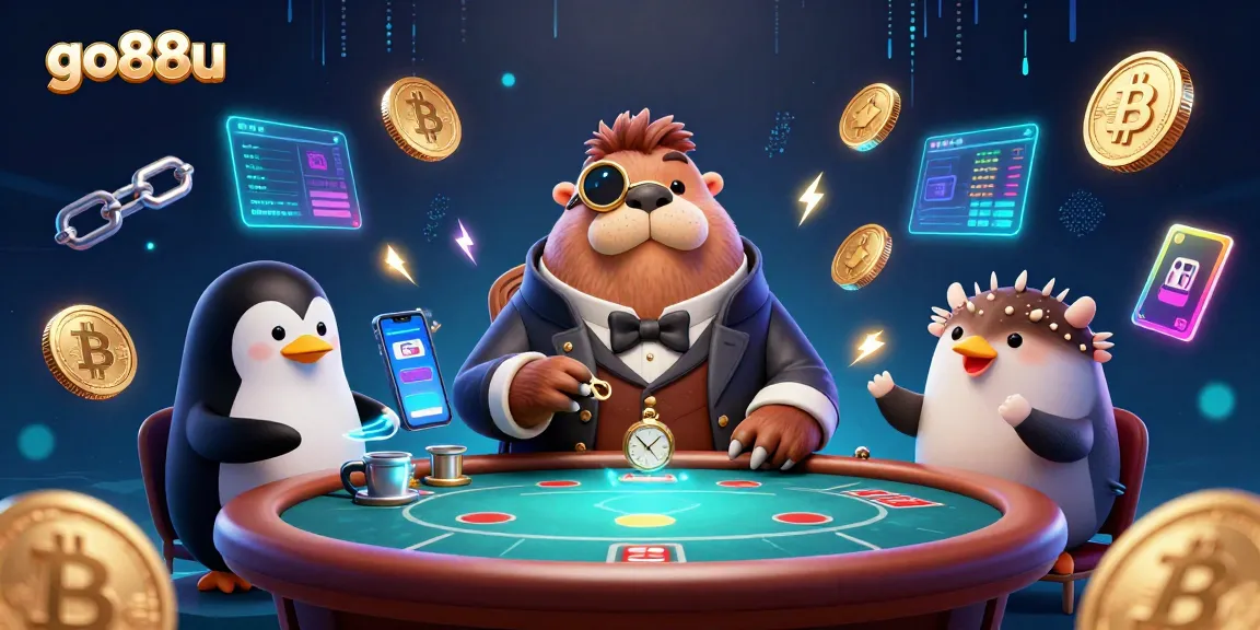 Experience thrilling gameplay with go88u at an underwater poker table featuring a walrus and dealer